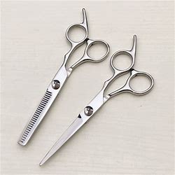 2Pcs Professional Hairdressing Scissors Set Including Flat Cut Leather Bagbangs Artifactpointed Comb Scissors