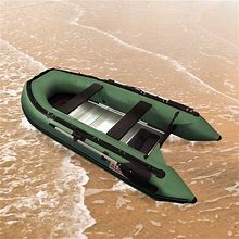 ALEKO Inflatable Fishing 4 Prs Boat With Aluminum Floor 10.5 ft Dark Green