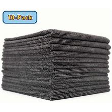 10Pcs Edgeless Microfiber Towels Premium All-Purpose Car Detailing Microfiber Cleaning Towels For Professional Polishing Wax,Gray,Must-Have,Temu