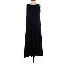Vince Camuto Casual Dress - A-Line Crew Neck Sleeveless: Black Solid Dresses - Women's Size Small