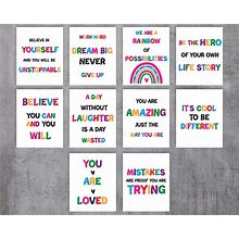 Inspirational Quotes Art Bundle | 10 Printables | Inspirational Wall Art | Classroom Decor | Homeschool Posters | Inspirational Posters