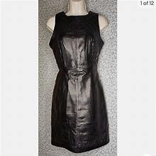 Gianni Bini Dresses | Gianni Bini Sleeveless Quilted Leather Sheath Dress - Black - Women's Xs | Color: Black | Size: Xs
