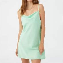 Cotton On Dresses | Cotton On Women's Woven Santorini Satin Strappy Mini Dress | Color: Green | Size: L