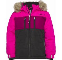 Girls' Noruk Puffer Jacket Laurie Colorblock Detachable Hood Puffer Jacket 5 Fuchsia