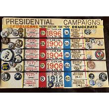 HUGE VINTAGE PRESIDENTIAL CAMPAIGN BUTTON COLLECTION. OWN A PIECE OF HISTORY