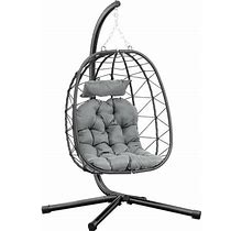 Swing Chair With Stand Grey