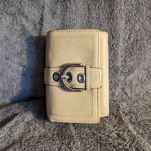 Coach Bags | Vintage Cream Colored Pebbled Leather Coach Wallet | Color: Cream | Size: Os