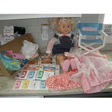 1986 Playmates Cricket Doll Working With Clothes Accessories Books
