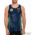 Young Modern Tartan Men's Tanks Top With Family Crest And Scottish Thistle Vibes Sport Style