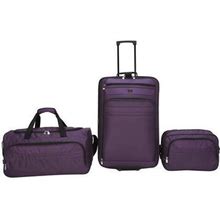 Protege 3 Piece Soft Side Luggage Travel Set Including Suitcase, Duffel Bag, And Tote - Purple (Walmart Exclusive)