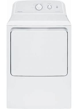 Hotpoint - 6.2 Cu. Ft. 4-Cycle Electric Dryer - White /Gray Backsplash