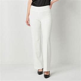 EP Modern By Evan-Picone Womens Mid Rise Wide Leg Pull-On Pants | White | Womens X-Small | Pants Pull-On Pants