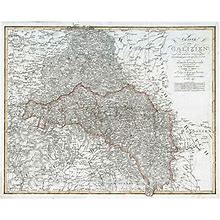 Historic Map : Ukraine, 1817 XXXVIII. Galicia, Ukraine, Vintage Wall Art : 44in X 36in