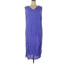 C.M. Shapes Casual Dress: Blue Dresses - Women's Size 1X