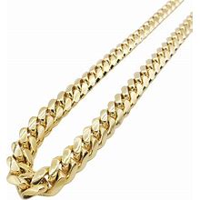 14K Gold- Solid Miami Cuban Chain (Yellow Gold) 7 mm / 22 INCHES / 14K SOLID YELLOW GOLD