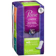 Poise Very Light Absorbency Liners - 8 Pks Of 26. Poise