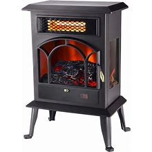 Lifesmart/ 3 Sided Infrared Top Vent Stove Heater - Black