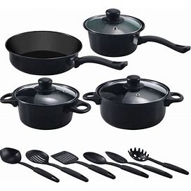 Black 13-Piece Nonstick Cookware Set