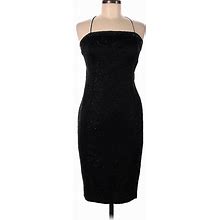 Isabel Ardee Cocktail Dress - Sheath Square Sleeveless: Black Print Dresses - Women's Size 10