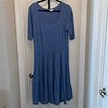 Lularoe Dresses | Used Lularoe Nicole Dress 2Xl In Blue | Color: Blue | Size: 2X