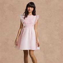 Ralph Lauren Smocked Mulberry Silk Dress - Size 7 in Pink