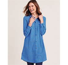 Blair Women's Super-Soft Flannel Nightshirt - Blue - L - Misses