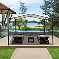 Scelto 12'X12' Outdoor Patio Gazebo Canopy Tent With Stable Iron Frame For Deck Garden Backyard, Beige
