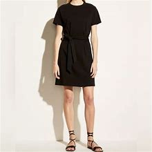 Vince Dresses | Nwt Vince Short Sleeve Tie-Waist Dress Size X-Small | Color: Black | Size: Xs