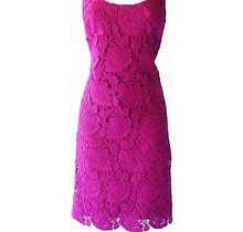 Lauren Ralph Lauren Dresses | Lauren Ralph Lauren Sleeveless Lace Sheath Dress | Color: Pink/Red/Tan | Size: 12