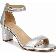 Naturalizer Block Heel Sandal - Vera, Size 11 Wide, Silver