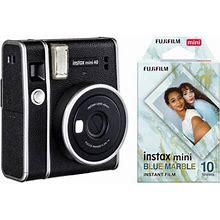 FUJIFILM INSTAX MINI 40 Instant Camera And Blue Marble Instant Film Bundle 16696875