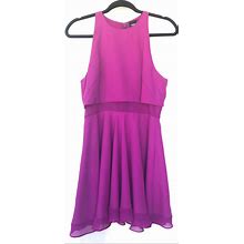 Asos Dresses | Asos Fuchsia Racerback Mid Mesh Fit N Flare Dress | Color: Pink/Purple | Size: 6