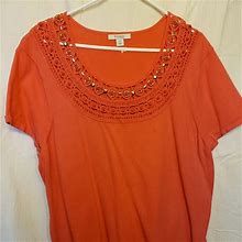 Dress Barn Tops | Dress Barn Top Size 3X | Color: Orange | Size: 3X