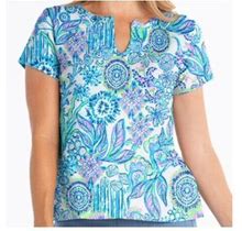 Fresh Produce Womens White Floral Cap Sleeve V Neck Tunic Top XS