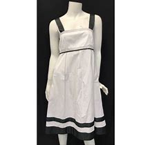 Zara Dresses | Zara Basic White Black Pockets Pleated S | Color: Black/White | Size: S