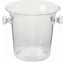 Cal-Mil 694 4.25 Qt. Clear Acrylic Large Ice Bucket / Wine Cooler - 8" X 8 1/2" X 8"