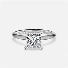 Alika Princess Diamond Solitaire Engagement Ring - 18K White Gold | Loose Grown Diamond