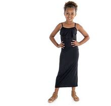 24Seven Comfort Apparel Big Girls Sleeveless Maxi Dress | Black | Regular Small | Dresses Maxi Dresses