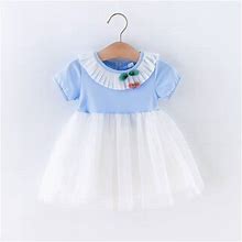 Niuredltd Toddler Girls Short Sleeve Dresses Tulle Princess Dress 6M-3Y