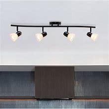 Xinbei Lighting Track Lighting, 4 Light Modern Curved Kitchen Track Ceiling Light Fixtures XB-TR1223-4-MBK, In Black | 6.5 H X 33.625 W In | Wayfair