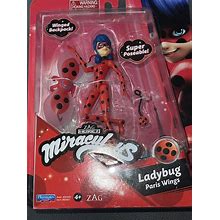 Miraculous Ladybug Paris Wings 5"" Poseable Action Figure New Sealed Playmates