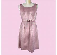 Michael Kors Belted Sheath Dress Pink/Beige 6
