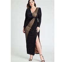 Eloquii Women's Plus Size Patchwork Maxi Dress
