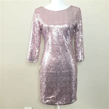 GIANNI BINI Womens Dress Sz M Pink Sequin Party Formal Evening Cocktail NWT $129