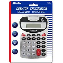 BAZIC 8-Digit Silver Desktop Calculator W/ Tone /Case Qty - 72
