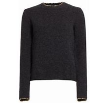 Toteme Women's Wool-Cashmere Chainlink Sweater - Charcoalmelange - Size Medium