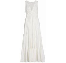 Ramy Brook Women's Azalea Cotton Tiered Maxi Dress - White - Size XS