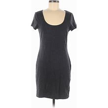 H&M Casual Dress - Mini: Gray Solid Dresses - Women's Size Medium