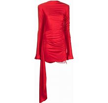 SRVC Studio - Nocturne Asymmetric Dress - Women - Spandex/Elastane/Polyester - L - Red