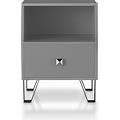 Furniture Of America Persephone Modern Wood End Table With Drawer And Shelf, Gray